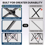 Heavy Duty Portable Folding Camping Chair with Cup Holder & Cooler Pocket - 9
