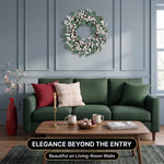 CHRISTMAS BERRY WREATH FOR FRONT DOOR – WINTER PINE HOLIDAY DÉCOR - 9