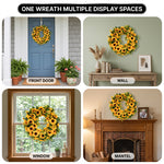 Sunflower Wreath for Front Door – Summer Floral Porch Décor - 9