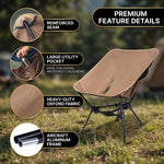 Ultralight Folding Camping Chair – Portable Outdoor High-Back Seat - 9
