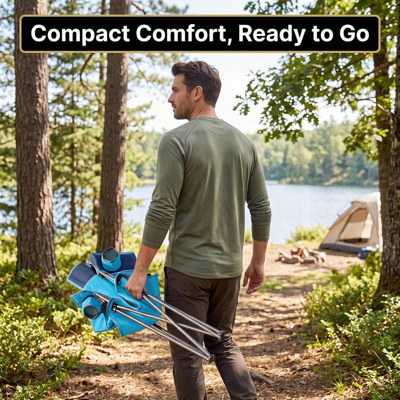 Outdoor 4-Piece Folding Chair and Table Set – Perfect for Camping and Picnics - 9