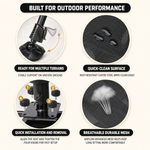 360° Swivel Hunting Chair with Adjustable Legs & Rifle Rest – Portable Tripod Seat - 9
