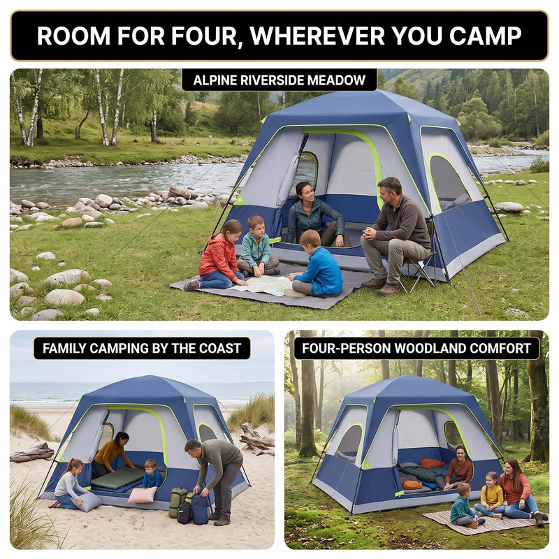 2-4 Person Dome And Cabin Camping Tents - 9