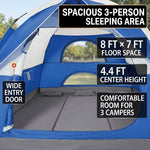 2-4 PERSON LIGHTWEIGHT BACKPACKING DOME CAMPING TENTS - 9