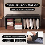 BENCH WITH STORAGE – FOLDING OTTOMAN WITH PADDED SEAT - 9