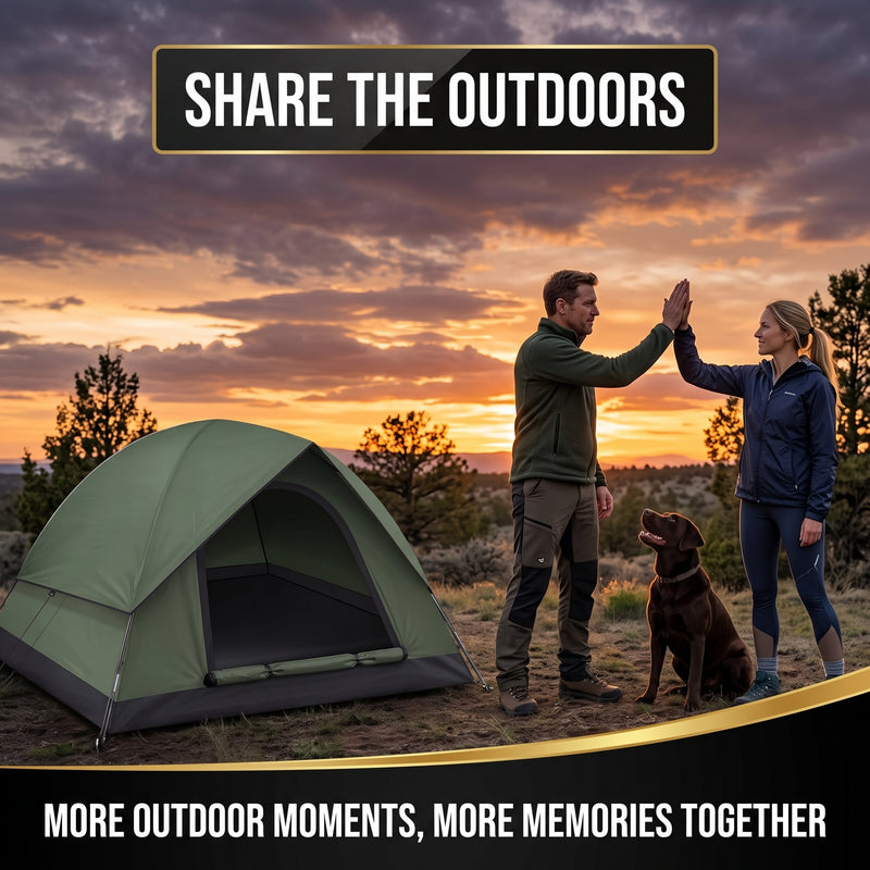 2-4 PERSON LIGHTWEIGHT BACKPACKING DOME CAMPING TENTS - 9