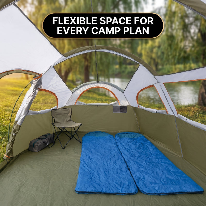 5–8 PERSON FAMILY DOME CAMPING TENT – WATERPROOF OUTDOOR TENT WITH RAINFLY & CARRY BAG - 9
