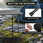 Aluminum Folding Camping Table – Portable Roll-Up with Carry Bag - 9