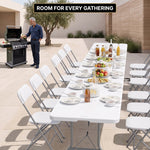 8 ft Heavy Duty Folding Table - 9