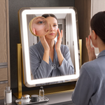 LED Vanity Mirror with Touch Dimming & Magnification - 9