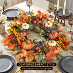 PUMPKIN WREATH FOR FRONT DOOR – FALL FARMHOUSE DÉCOR - 9