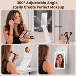 Portable LED Makeup Mirror – Rechargeable, Adjustable Brightness, Compact & Travel-Friendly - 9