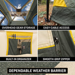 8–10 Person Instant Cabin Camping Tent with Room Divider - 9