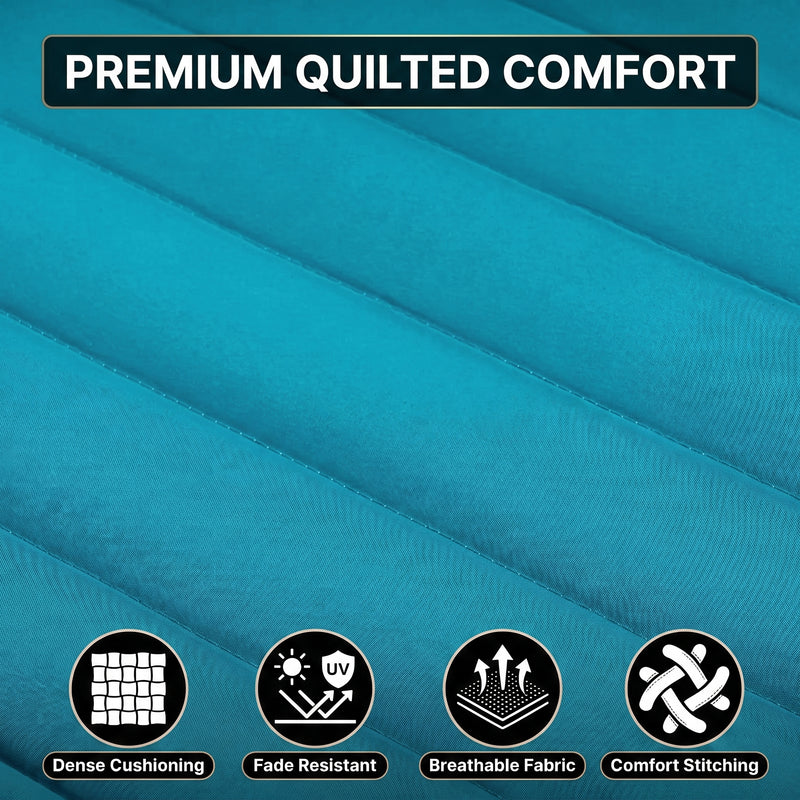 2-Person Quilted Outdoor Hammock 12FT – Double Layer with Pillow & Storage - 9
