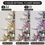 PRE LIT CHRISTMAS TREE – COLOR CHANGING LED LIGHTS WITH REMOTE CONTROL - 9