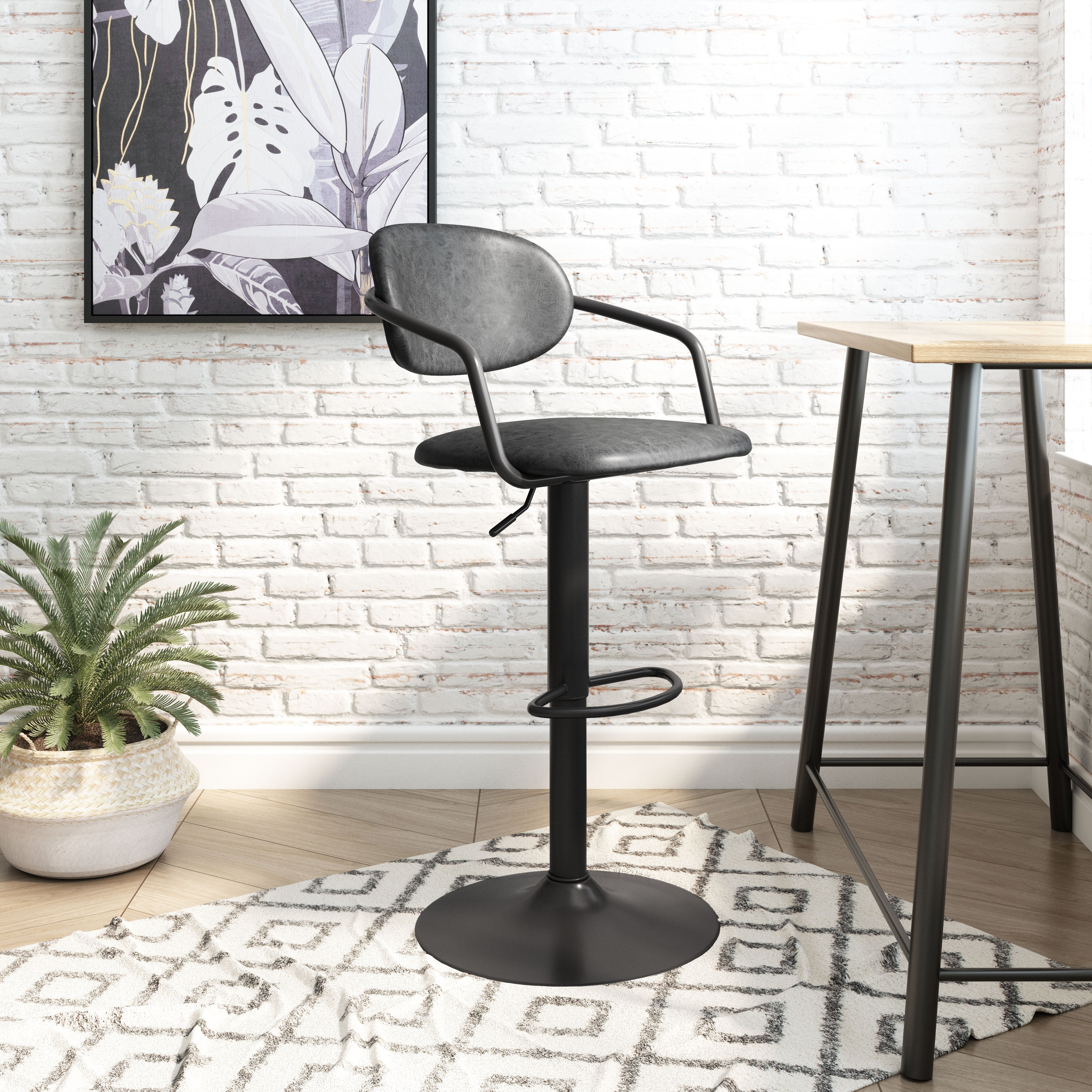 Kirby Barstool Vintage Black & Black