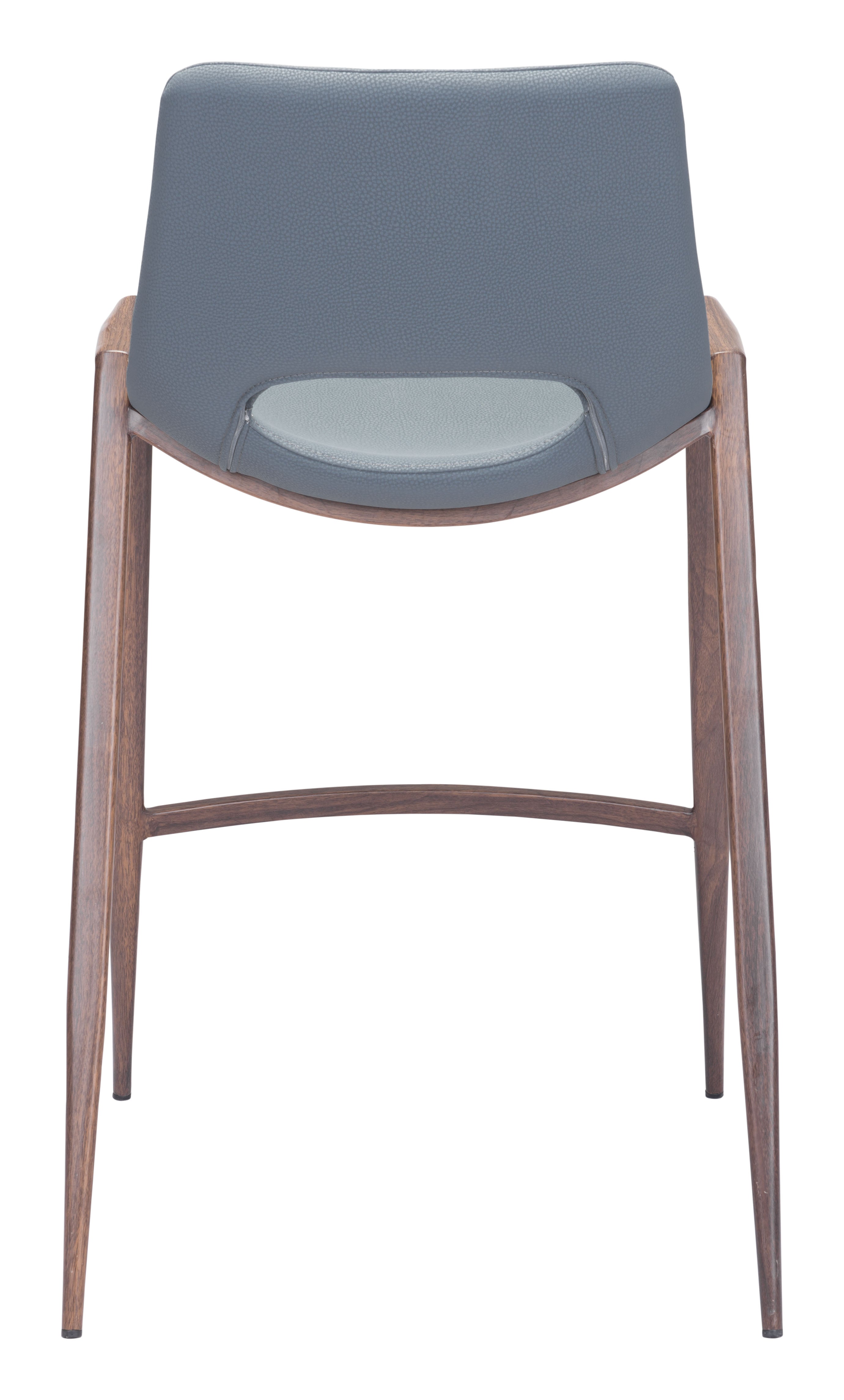 Desi Counter Stool Azure Gray & Walnut