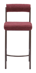 Livorno Counter Stool (Set of 2) Red & Bronze