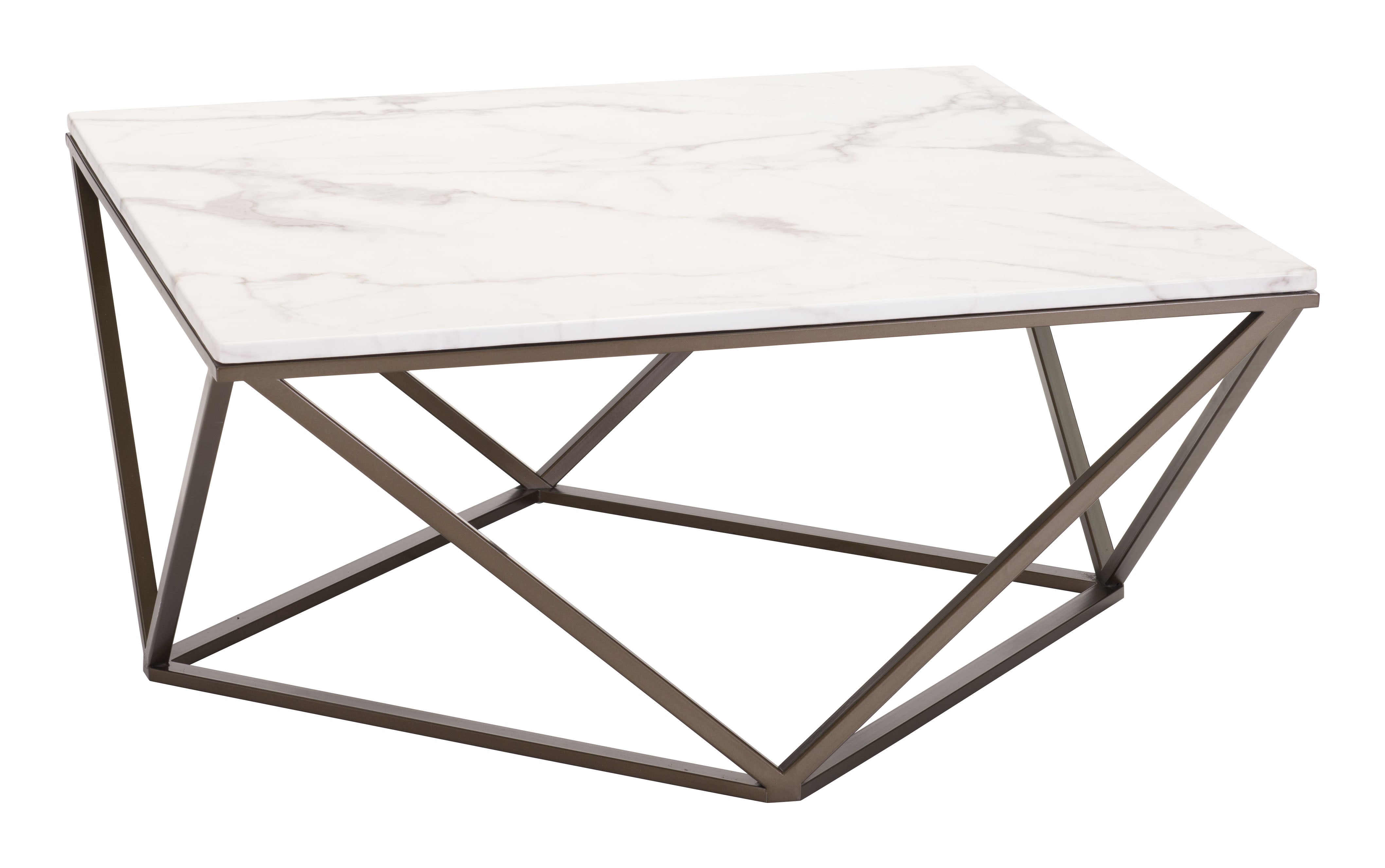 Tintern Coffee Table White & Antique Bronze