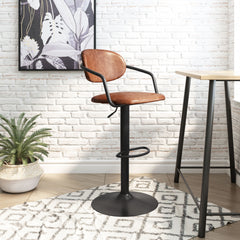 Kirby Barstool Vintage Brown & Black