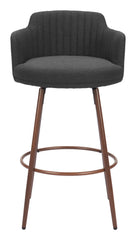 Kono Swivel Barstool Black & Walnut