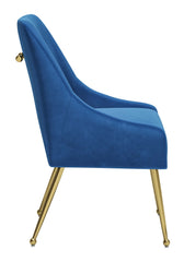 Maxine Dining Chair Navy Blue & Gold