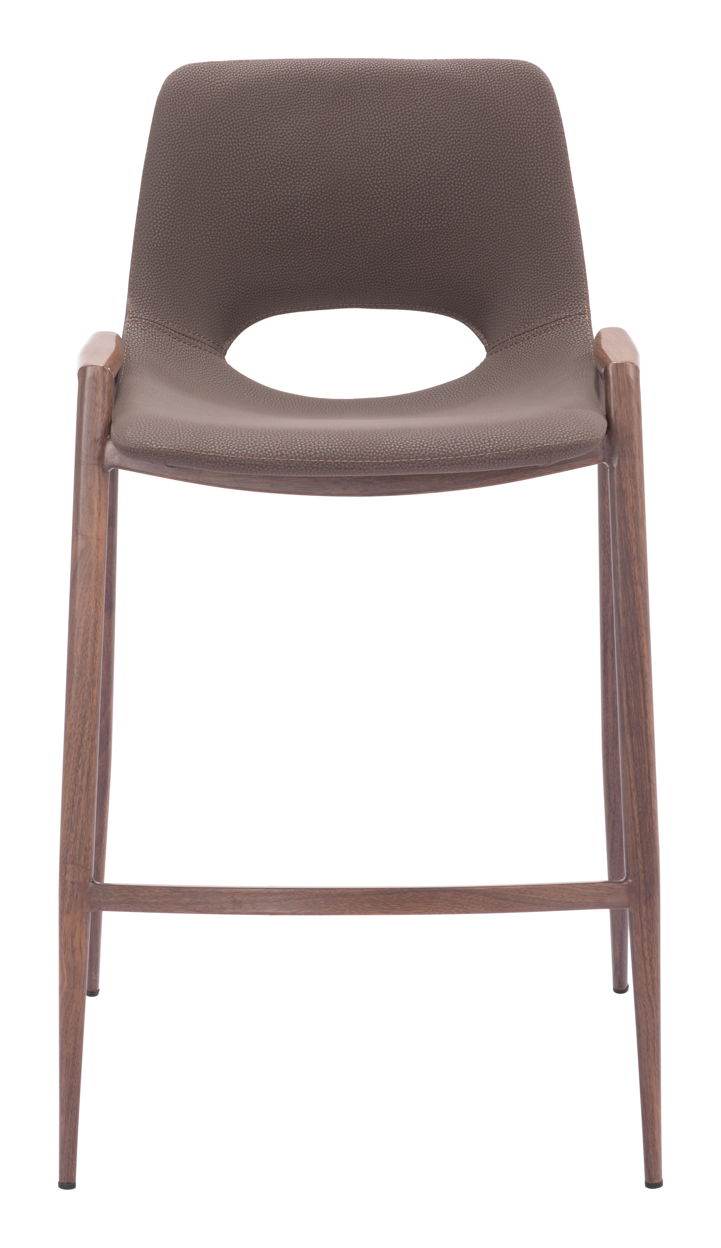 Desi Counter Stool Brown & Walnut