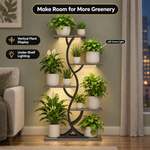 Plant Stand with Grow Lights – Indoor Plant Shelf, 4 to 9 Tiers - 9ghj