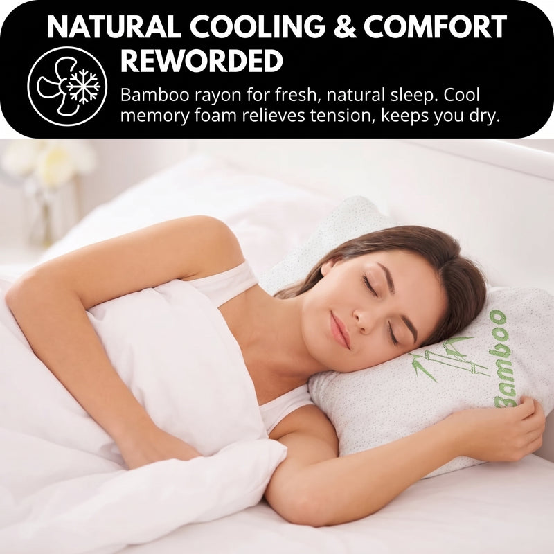 Adjustable Cooling Shredded Memory Foam Pillows, Set of 2 – Standard, Queen & King - 9k