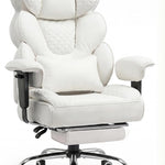 Big & Tall Office Chair with Footrest – Reclining Ergonomic Executive Chair, Wide Memory-Foam Seat, Adjustable Height