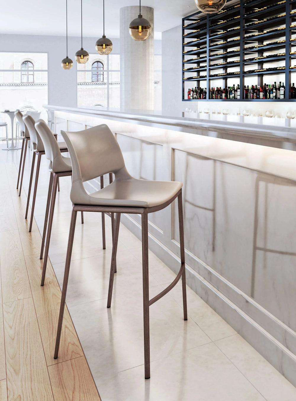 Ace Barstool Brown & Walnut