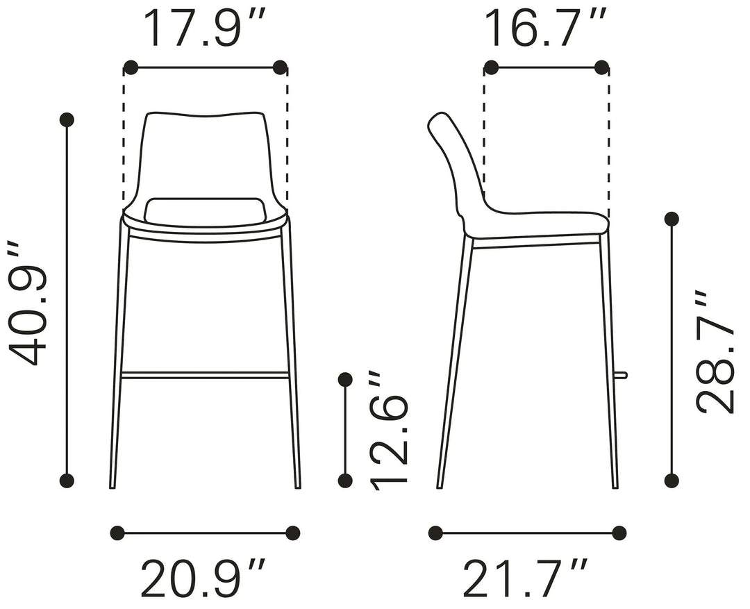 Ace Barstool Brown & Walnut