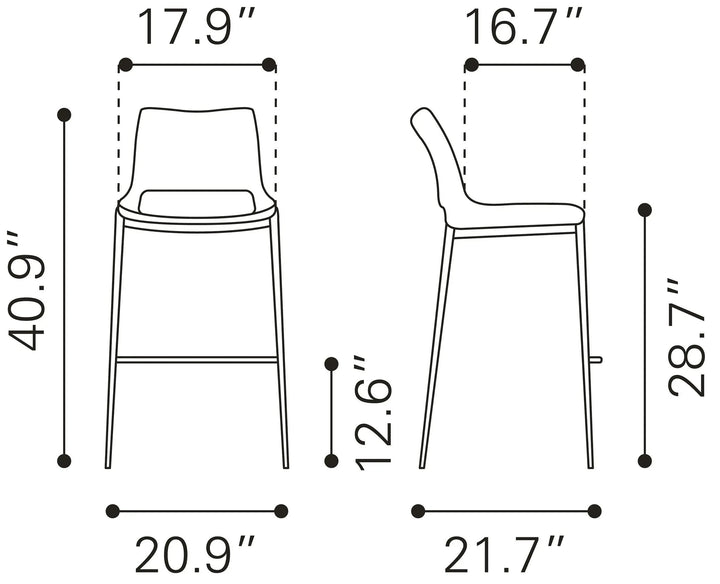 Ace Barstool Brown & Walnut