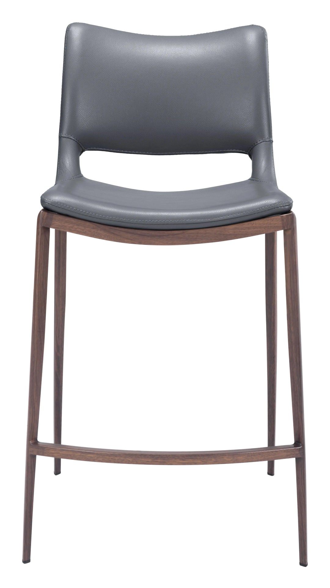 Ace Counter Stool Dark Gray & Walnut