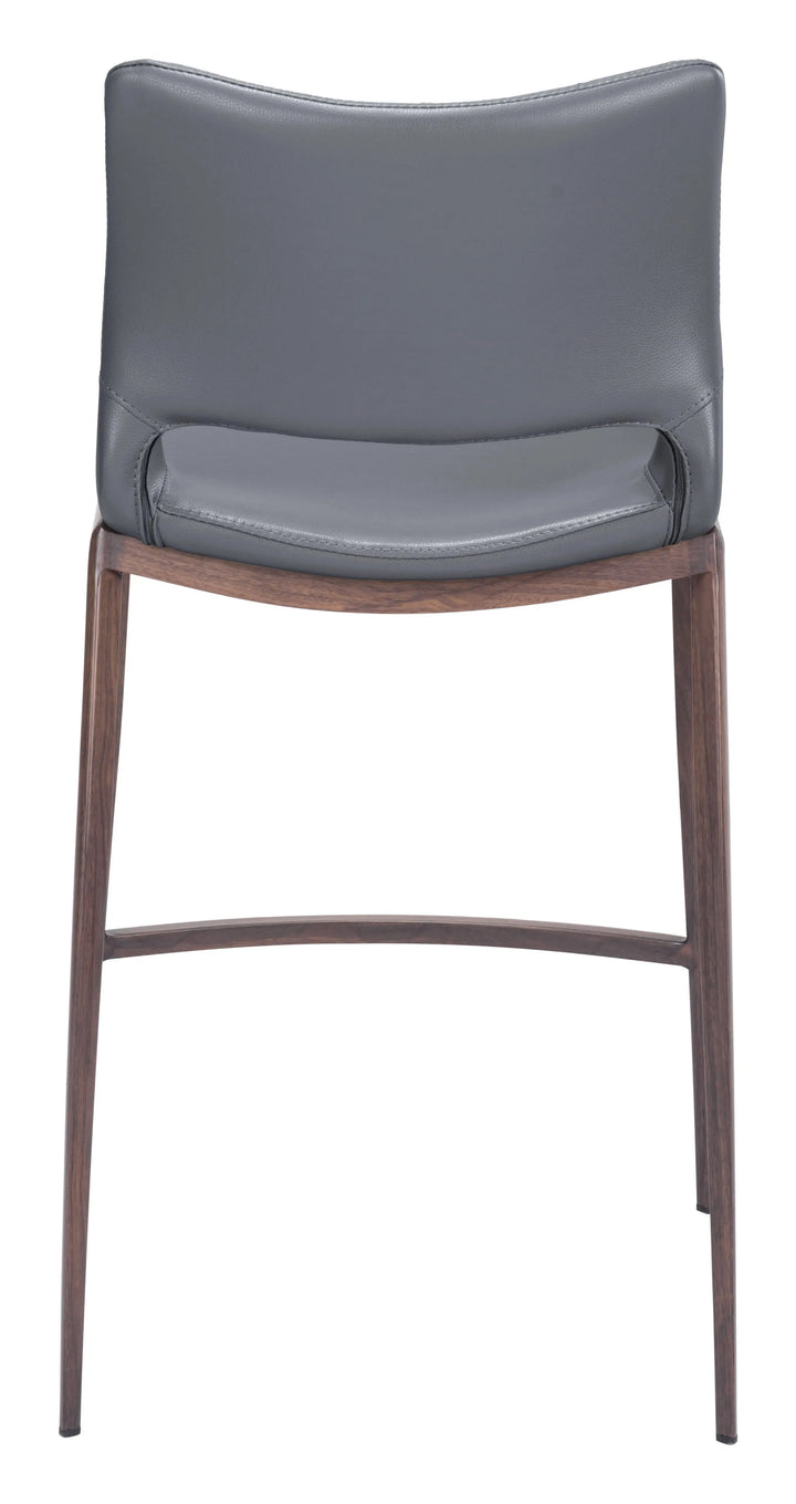 Ace Counter Stool Dark Gray & Walnut