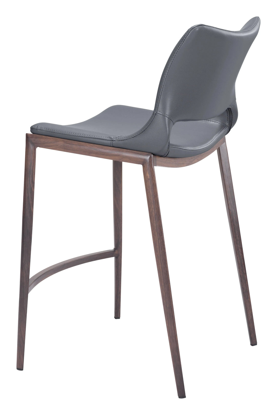 Ace Counter Stool Dark Gray & Walnut