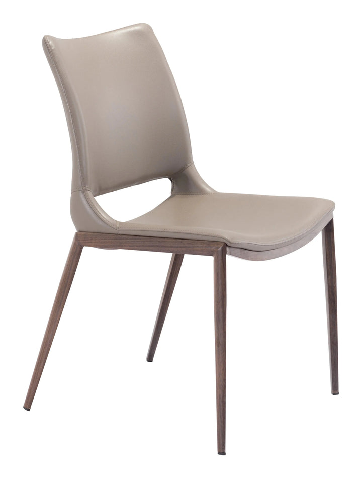 Ace Dining Chair Brown & Walnut