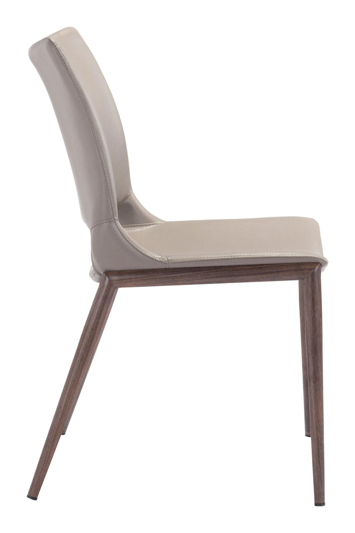 Ace Dining Chair Brown & Walnut