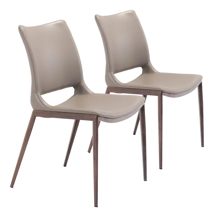 Ace Dining Chair Brown & Walnut