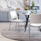 Ace Dining Chair (Set of 2) White & Silver