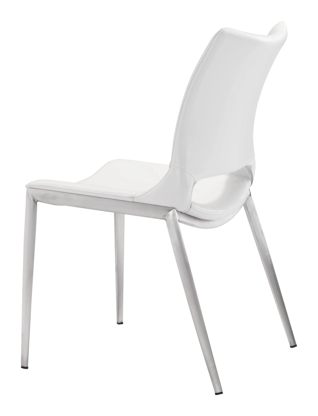 Ace Dining Chair White & Silver