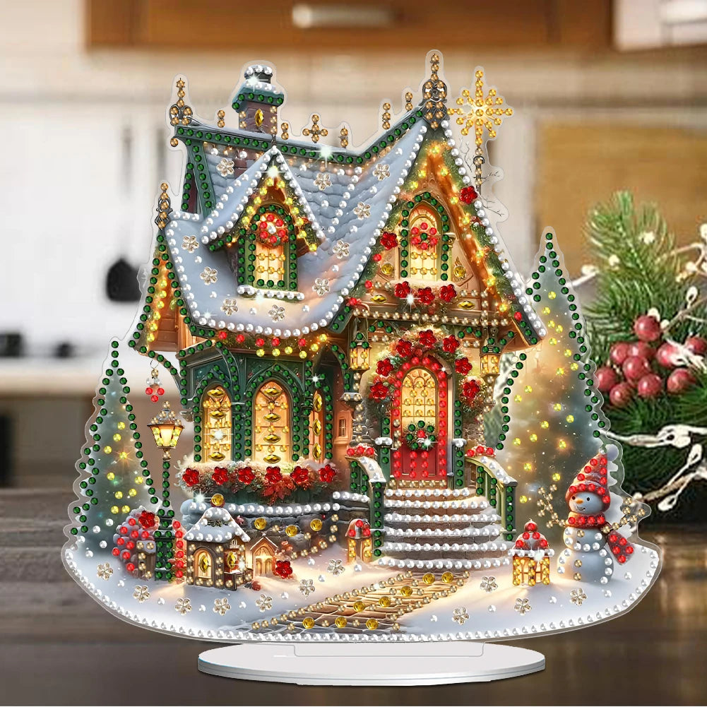 Acrylic Christmas House Table