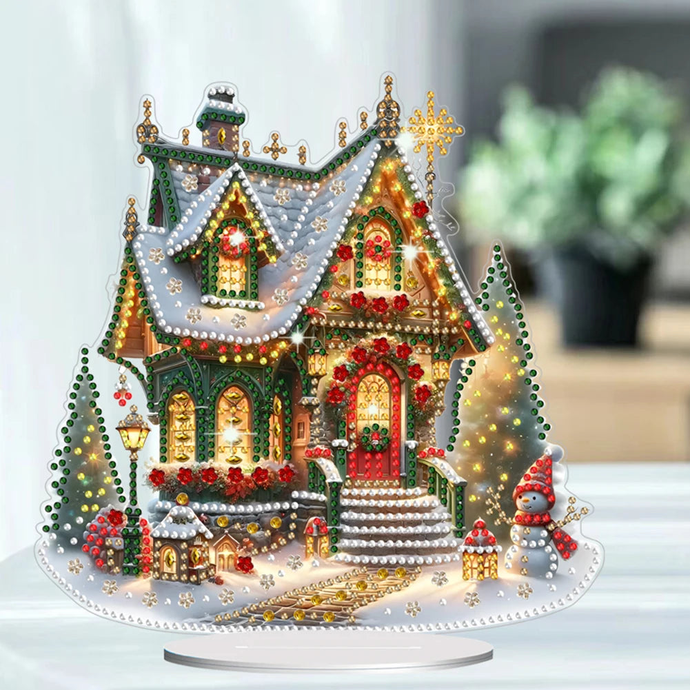 Acrylic Christmas House Table