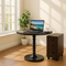 Acton Black Finish Accent Table - Premium Round Pedestal Side Table with Turned Column Design and Smooth Thick Edge for Living Room & Bedroom\