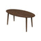 Ada Mid Century Modern Style Solid Wood Walnut Oval Dining Table Walnut