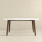 Ada Mid Century Modern Style Solid Wood Walnut Oval Dining Table White