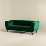 Addison Large Green Velvet Sofa