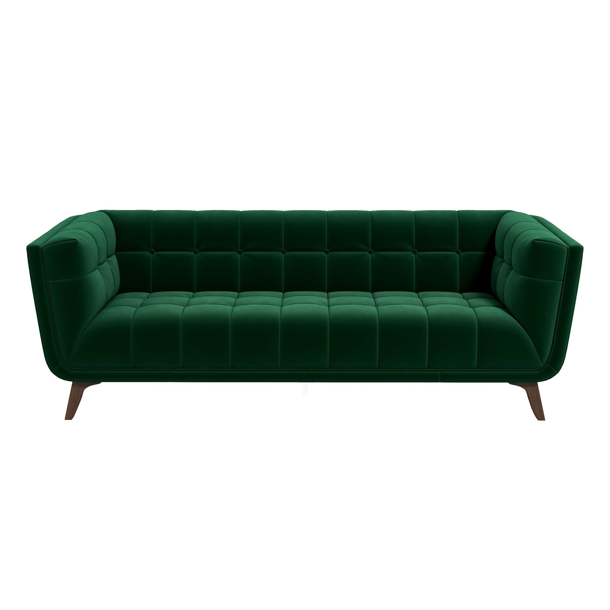 Addison Large Green Velvet Sofa