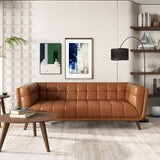 Addison Leather Sofa (84" Cognac)