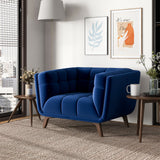 Addison Lounge Chair(Dark Blue Velvet)